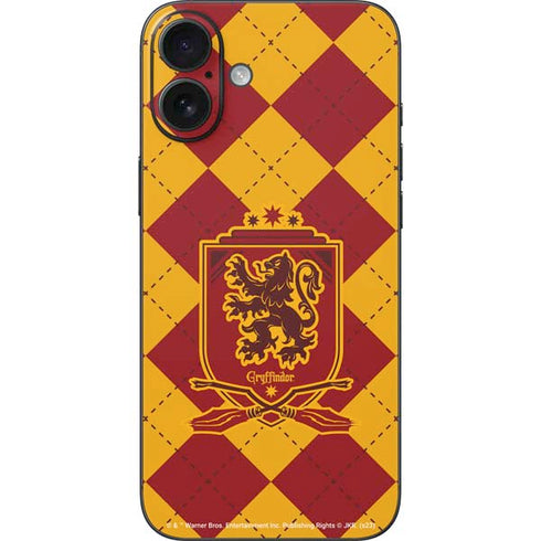 Wizarding Worlds Harry Potter Gryffindor Huse Crest iPhone 16 Plus Skin