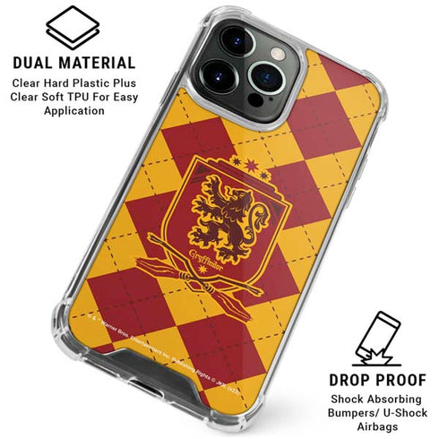 Wizarding Worlds Harry Potter Gryffindor Huse Crest iPhone 16 Pro Max Clear Case