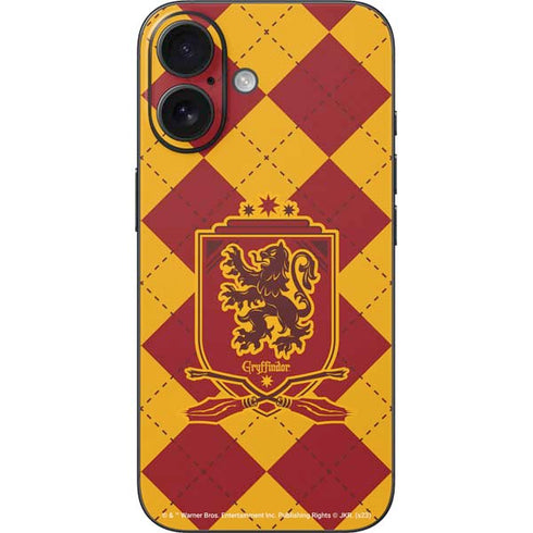 Wizarding Worlds Harry Potter Gryffindor Huse Crest iPhone 16 Skin