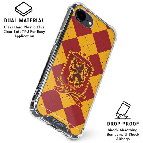 Wizarding Worlds Harry Potter Gryffindor Huse Crest iPhone 16e Clear Case