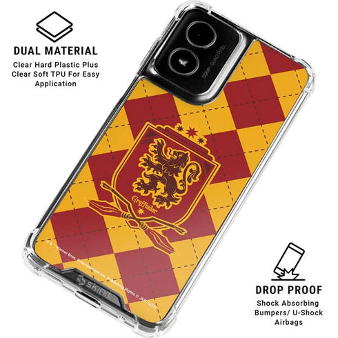 Wizarding Worlds Harry Potter Gryffindor Huse Crest Moto G Power 5G (2024) Clear Case