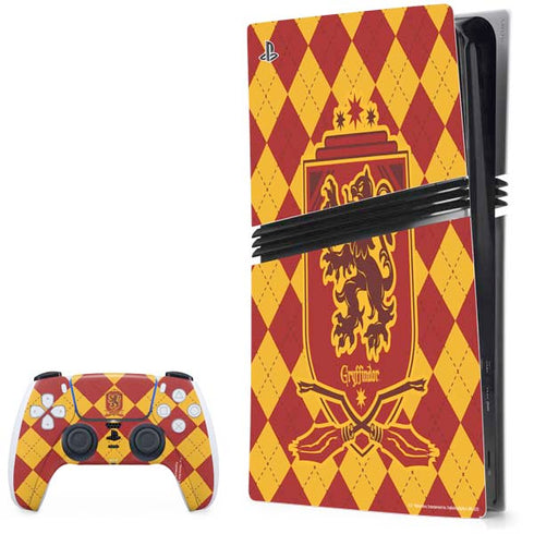 Wizarding Worlds Harry Potter Gryffindor Huse Crest PS5 Pro Bundle Skin