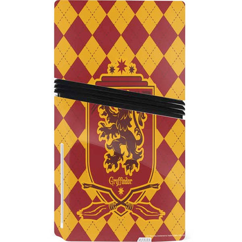 Wizarding Worlds Harry Potter Gryffindor Huse Crest PS5 Pro Disk Bundle Skin