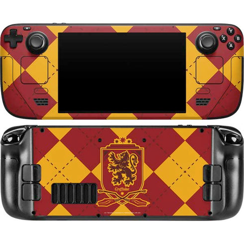 Wizarding Worlds Harry Potter Gryffindor Huse Crest Steam Deck Handheld Gaming Computer OLED Skin