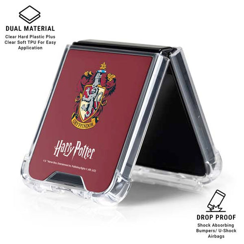 Wizarding World Harry Potter Gryffindor House Crest Galaxy Z Flip6 Clear Case