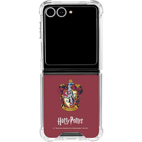 Wizarding World Harry Potter Gryffindor House Crest Galaxy Z Flip7 Clear Case