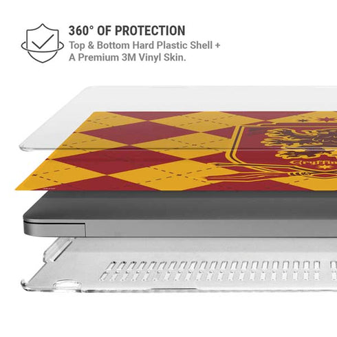 Wizarding Worlds Harry Potter Gryffindor Huse Crest MacBook Pro 14in (2021-24) Case plus Skin