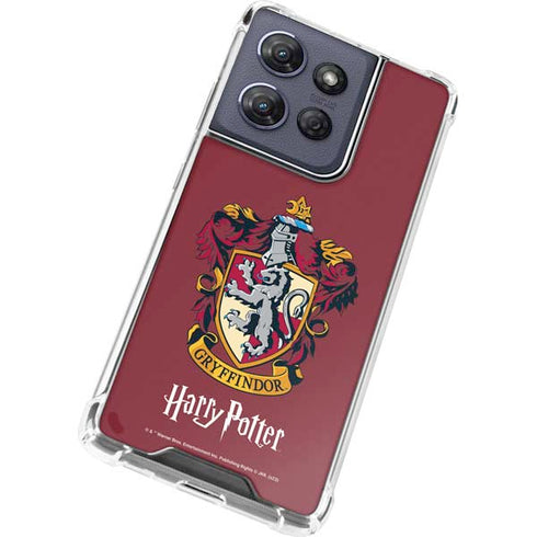 Wizarding World Harry Potter Gryffindor House Crest Moto G Play 5G (2025) Clear Case