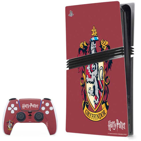 Wizarding World Harry Potter Gryffindor House Crest PS5 Pro Bundle Skin