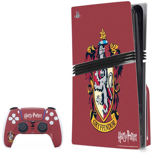 Wizarding World Harry Potter Gryffindor House Crest PS5 Pro Disk Bundle Skin