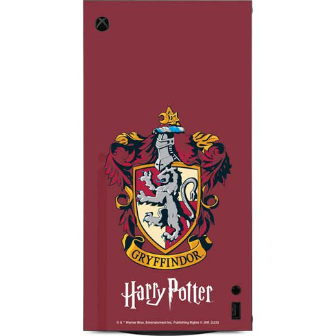 Wizarding World Harry Potter Gryffindor House Crest XBox Series X Digital Edition Console Skin
