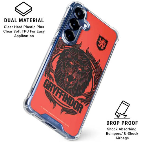 Wizarding Worlds Harry Potter Gryffindor Illustration Galaxy S25 Plus Clear Case