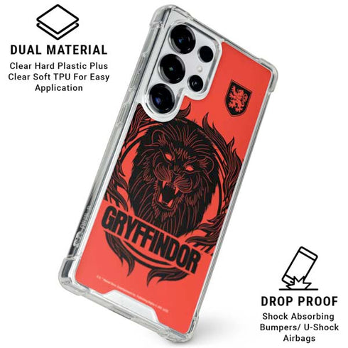 Wizarding Worlds Harry Potter Gryffindor Illustration Galaxy S25 Ultra Clear Case