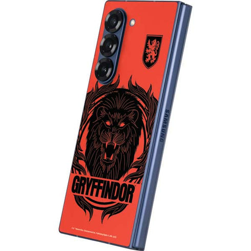 Wizarding Worlds Harry Potter Gryffindor Illustration Galaxy Z Fold6 Skin