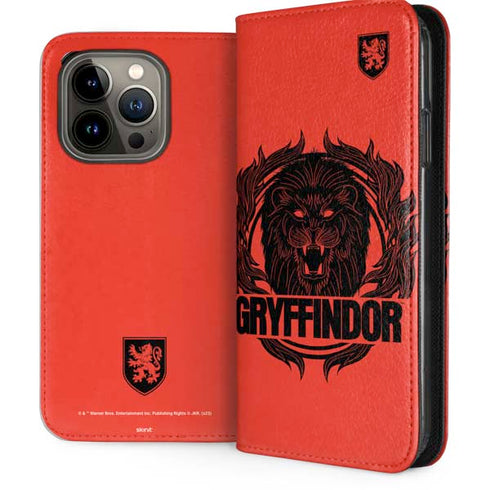 Wizarding Worlds Harry Potter Gryffindor Illustration iPhone 13 Pro Folio Case