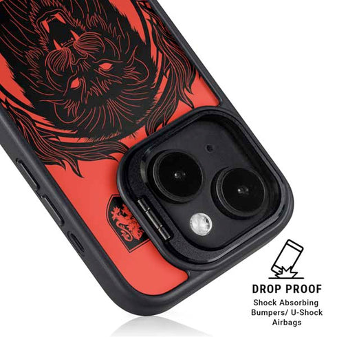 Wizarding Worlds Harry Potter Gryffindor Illustration iPhone 14 Kickstand Case