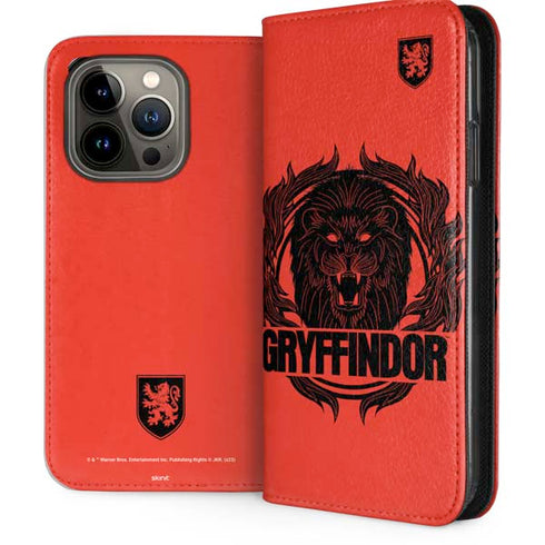 Wizarding Worlds Harry Potter Gryffindor Illustration iPhone 14 Pro Folio Case