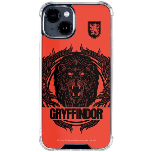 Wizarding Worlds Harry Potter Gryffindor Illustration iPhone 15 Clear Case