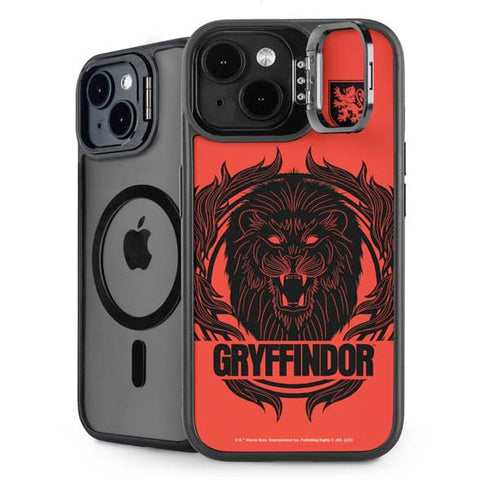 Wizarding Worlds Harry Potter Gryffindor Illustration iPhone 15 Plus Kickstand Case