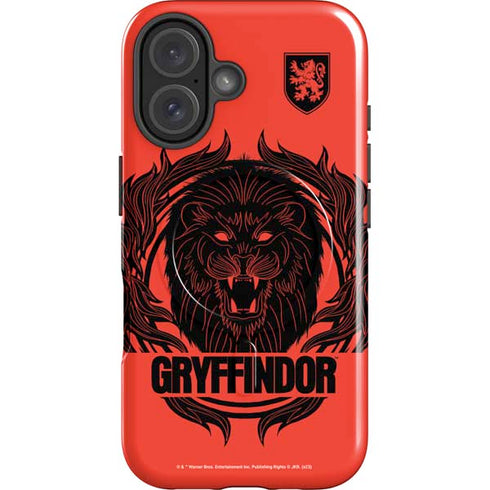 Wizarding Worlds Harry Potter Gryffindor Illustration iPhone 16 Magsafe Impact Case