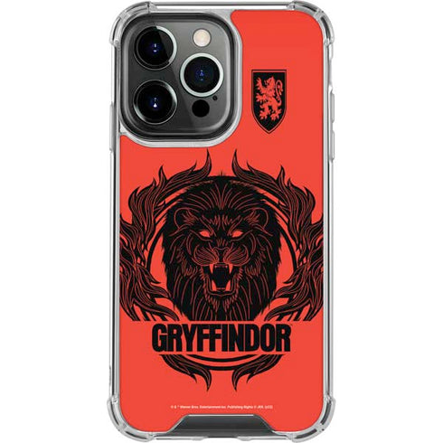 Wizarding Worlds Harry Potter Gryffindor Illustration iPhone 16 Pro Clear Case