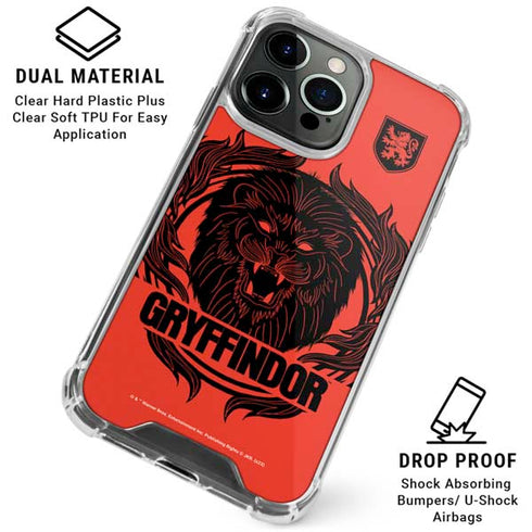 Wizarding Worlds Harry Potter Gryffindor Illustration iPhone 16 Pro Clear Case