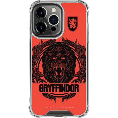 Wizarding Worlds Harry Potter Gryffindor Illustration iPhone 16 Pro Max Clear Case