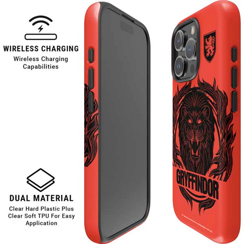 Wizarding Worlds Harry Potter Gryffindor Illustration iPhone 16 Pro Max Magsafe Impact Case