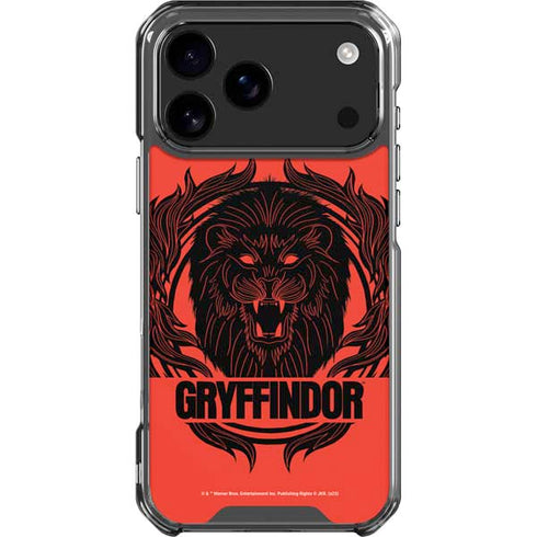 Wizarding Worlds Harry Potter Gryffindor Illustration iPhone 18 Pro Max Clear Case