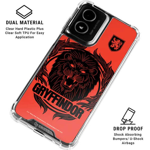Wizarding Worlds Harry Potter Gryffindor Illustration Moto G Power 5G (2024) Clear Case