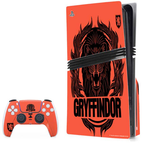 Wizarding Worlds Harry Potter Gryffindor Illustration PS5 Pro Disk Bundle Skin