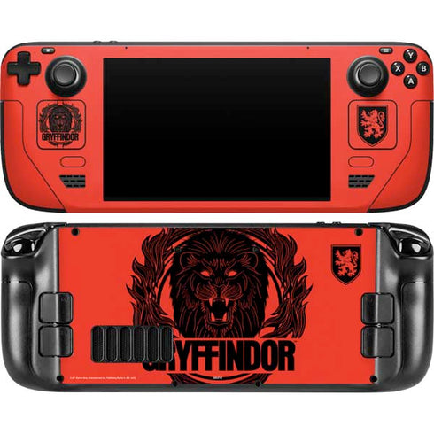 Wizarding Worlds Harry Potter Gryffindor Illustration Steam Deck Handheld Gaming Computer OLED Skin