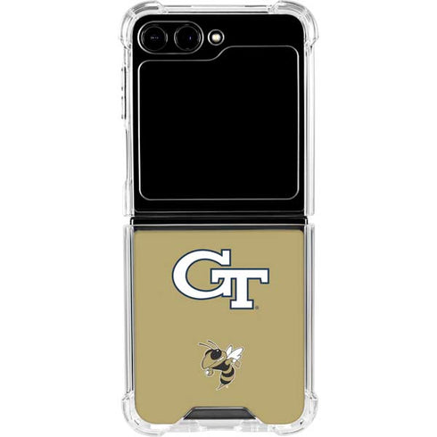 Georgia Institute of Technology GT with Mascot Galaxy Z Flip6 Clear Case