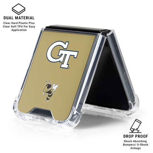 Georgia Institute of Technology GT with Mascot Galaxy Z Flip6 Clear Case