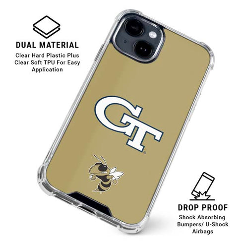 Georgia Institute of Technology GT with Mascot iPhone 15 Clear Case