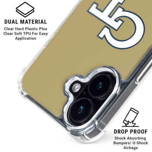 Georgia Institute of Technology GT with Mascot iPhone 16 Clear Case