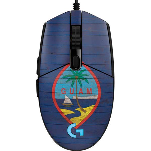 Guam Flag Dark Wood G203 Prodigy RGB Wired Gaming Mouse Skin
