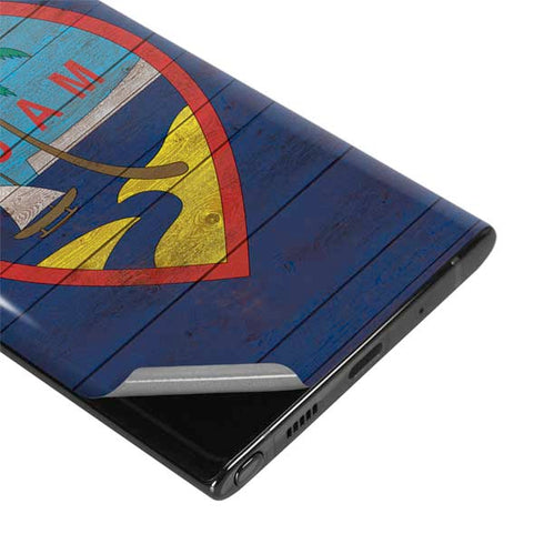 Guam Flag Dark Wood Galaxy Note 10 Plus Skin