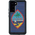 Guam Flag Dark Wood Galaxy S24 Plus Waterproof Case
