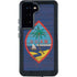 Guam Flag Dark Wood Galaxy S24 Waterproof Case