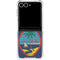 Guam Flag Dark Wood Galaxy Z Flip7 Clear Case