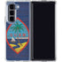 Guam Flag Dark Wood Galaxy Z Fold5 5G Clear Case