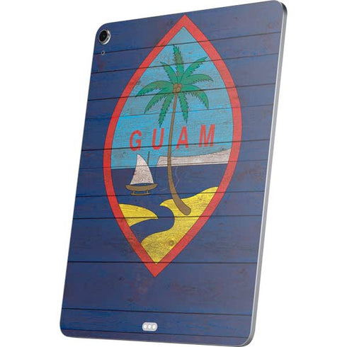 Guam Flag Dark Wood Apple iPad Air Skin