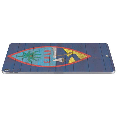 Guam Flag Dark Wood Apple iPad Air Skin