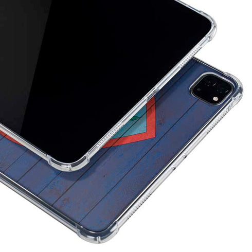 Guam Flag Dark Wood iPad Pro 11in (2024) Clear Case