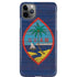 Guam Flag Dark Wood iPhone Cases