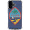 Guam Flag Dark Wood iPhone 16 Clear Case