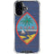 Guam Flag Dark Wood iPhone 16 Plus Clear Case