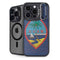 Guam Flag Dark Wood iPhone 16 Pro Kickstand Case