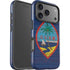 Guam Flag Dark Wood iPhone 17 Pro Impact Case